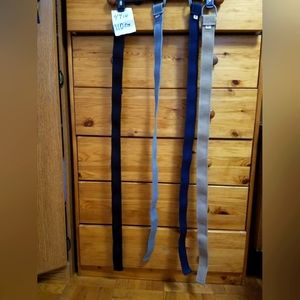 4 Pieces Canvas Fabric Belts Double Buckle D Ring Men Women for Pants Skirts etc